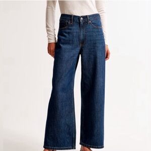 Abercrombie and Fitch The Crop Wide Leg High Rise Jean